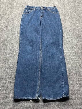 VTG Levis Jeans Womens 8 REG (30x31) Blue 519 Flare Low Rise Distressed 90s Y2K